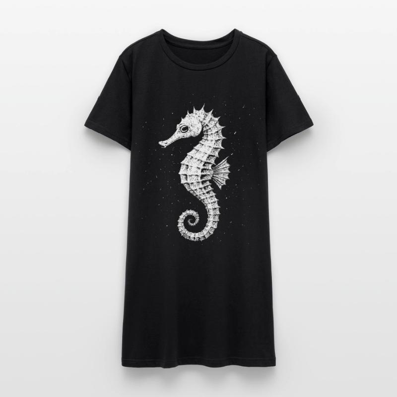 Seepferdchen Frauen T-Shirt-Kleid