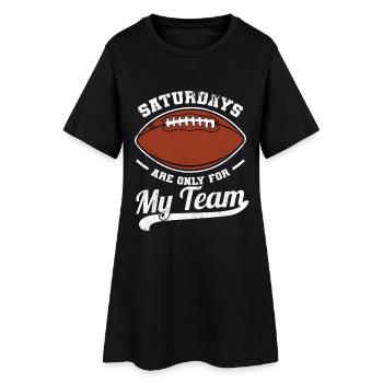 Les samedis, c’est juste pour mon équipe - Robe T-shirt Femme - noir - Devant