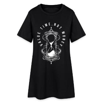 Time Hourglass Money Quote - Robe T-shirt Femme - noir - Devant