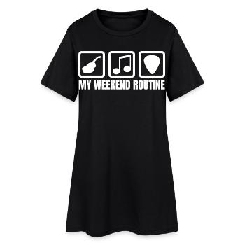 Week-end des guitaristes - Robe T-shirt Femme - noir - Devant