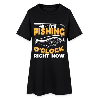 Funny fisherman's saying - Women’s T-Shirt Dress - black - Front