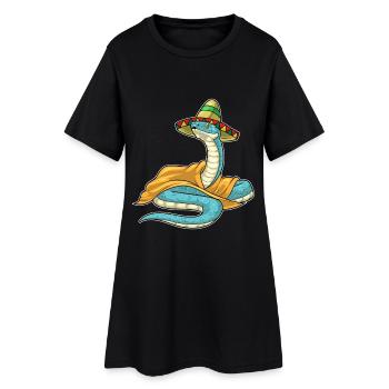 Sombrero de serpent - Robe T-shirt Femme - noir - Devant