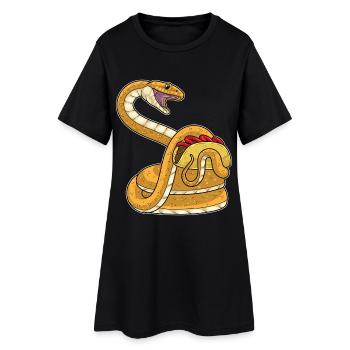 Taco au serpent - Robe T-shirt Femme - noir - Devant