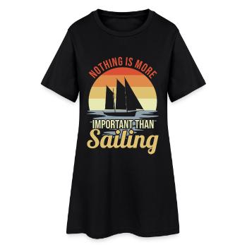 Voile d’époque - Robe T-shirt Femme - noir - Devant