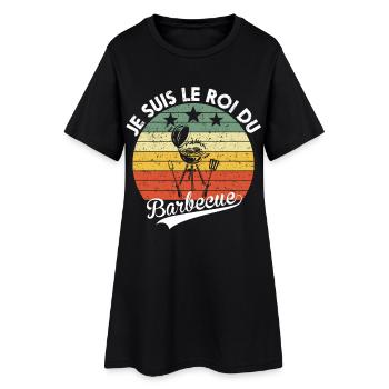 Papa Cadeau Barbecue Drôle Humour Fête des Pères - Robe T-shirt Femme - noir - Devant