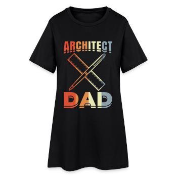 Architecte Père - Robe T-shirt Femme - noir - Devant