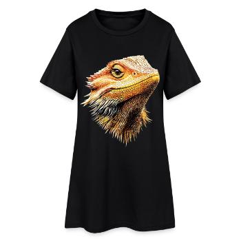 Bartagame Echse Bearded Dragon Süße Bartagamen - Frauen T-Shirt-Kleid - Schwarz - Vorne