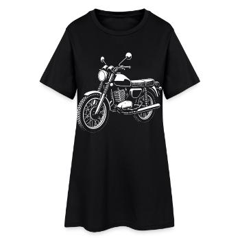 Zweitakt-Legende Retro - Frauen T-Shirt-Kleid - Schwarz - Vorne