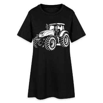 Moderne Power auf dem Feld - Frauen T-Shirt-Kleid - Schwarz - Vorne