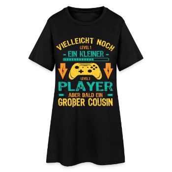 Seul enfant complet Je serai bientôt un grand cousin - Robe T-shirt Femme - noir - Devant