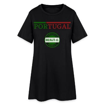 Fierté portugaise, j’adore le Portugal - Robe T-shirt Femme - noir - Devant