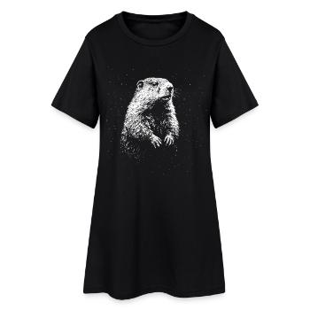 Wächter der Wildnis - Frauen T-Shirt-Kleid - Schwarz - Vorne