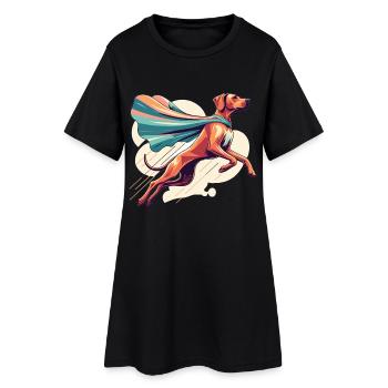 Super Hund Rhodesian Ridgeback RR Ridgie Geschenk - Frauen T-Shirt-Kleid - Schwarz - Vorne