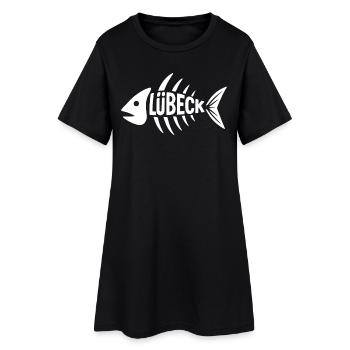 Chevrons Lübeck - Robe T-shirt Femme - noir - Devant