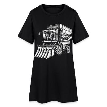 Récolte de coton - Robe T-shirt Femme - noir - Devant