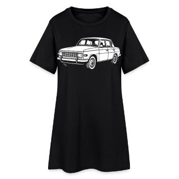 DDR auf vier Rädern - Frauen T-Shirt-Kleid - Schwarz - Vorne