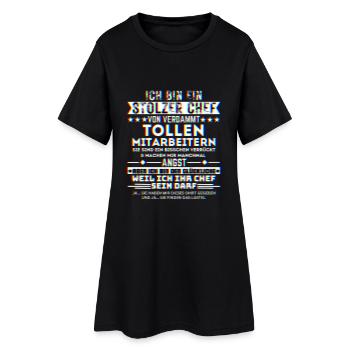 ich bin ein stolzer chef tolle mitarbeiter trippy - Frauen T-Shirt-Kleid - Schwarz - Vorne