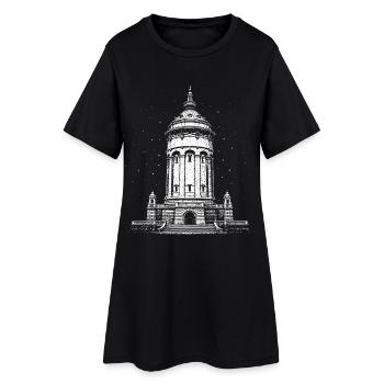 L’emblème de Mannheim la nuit - Robe T-shirt Femme - noir - Devant