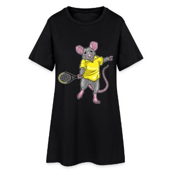 Rat Tennis Raquette de tennis - Robe T-shirt Femme - noir - Devant