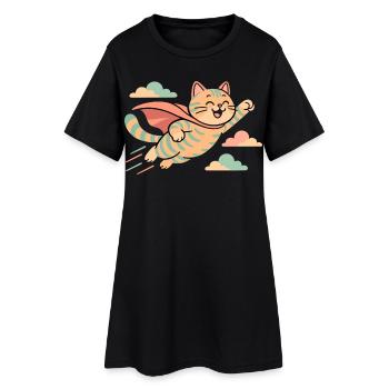 Super Cat British Shorthair Tiger Gift - Women’s T-Shirt Dress - black - Front