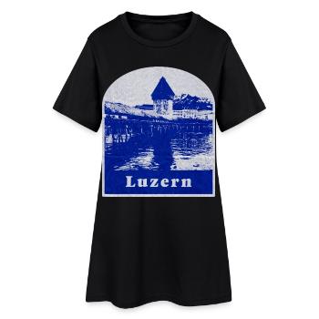 Lucerne, Suisse - Robe T-shirt Femme - noir - Devant
