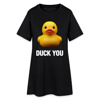 Duck ou - Frauen T-Shirt-Kleid - Schwarz - Vorne