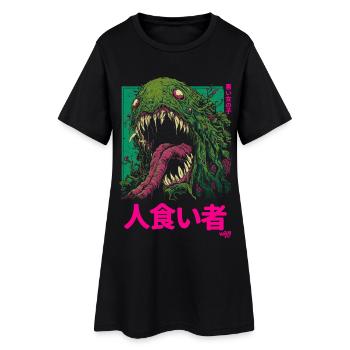 Monstre Tokyo - Robe T-shirt Femme - noir - Devant