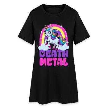 Licorne Death Metal - Heavy Metal - Spruch - Robe T-shirt Femme - noir - Devant