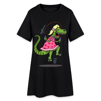 Tyrannosaurus Rex Kostüm für die Jagd - Frauen T-Shirt-Kleid - Schwarz - Vorne