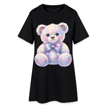 Coquette Ours Pailleté 🧸 - Robe T-shirt Femme - noir - Devant