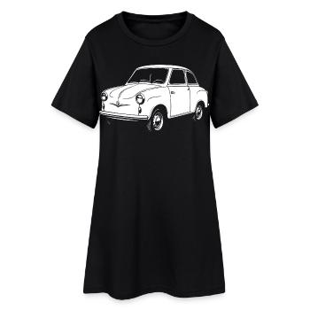 Ballon culte sur roues - Robe T-shirt Femme - noir - Devant