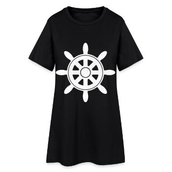 Croisière Bateau de croisière Vacances en famille - Robe T-shirt Femme - noir - Devant