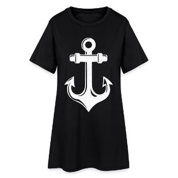 Croisière Voyage en bateau - Robe T-shirt Femme - noir - Devant