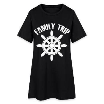 Cruise Trip Ship Family Trip chemise de vacances - Robe T-shirt Femme - noir - Devant