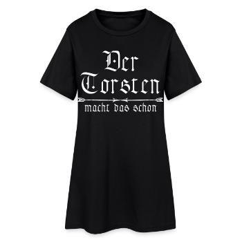 Torsten le fait déjà - Robe T-shirt Femme - noir - Devant