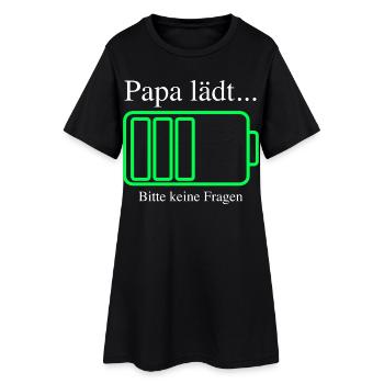Papa invite... S’il vous plaît pas de questions – drôle et honnête - Robe T-shirt Femme - noir - Devant