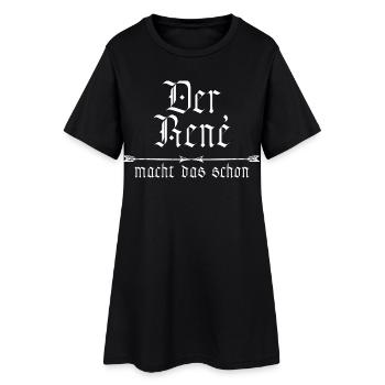 René le fait déjà - Robe T-shirt Femme - noir - Devant