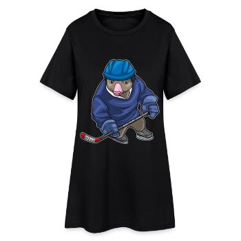 Bâton de hockey sur glace Mole - Robe T-shirt Femme - noir - Devant