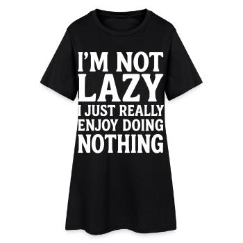 Paresseuse avec style - Robe T-shirt Femme - noir - Devant