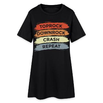 Répétition du crash de Toprock Downrock - Robe T-shirt Femme - noir - Devant
