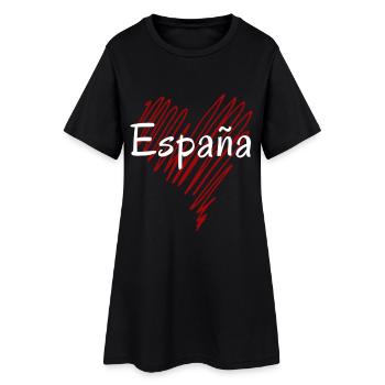 J’aime l’Espagne, la fierté espagnole - Robe T-shirt Femme - noir - Devant