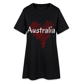 Ich liebe Australien, australischen Stolz - Frauen T-Shirt-Kleid - Schwarz - Vorne