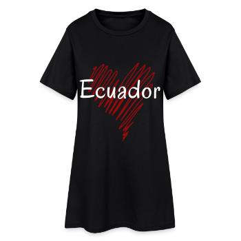 J’aime l’Équateur, fierté équatorienne - Robe T-shirt Femme - noir - Devant