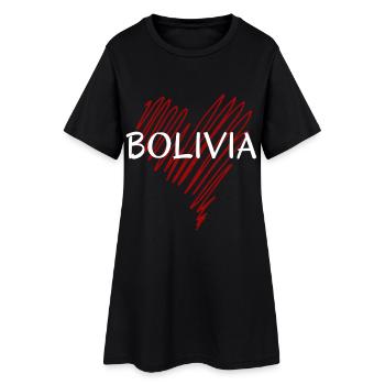 J’aime la Bolivie, fierté bolivienne - Robe T-shirt Femme - noir - Devant
