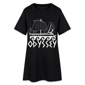 L'odyssée d'Ulysse (noir) - Robe T-shirt Femme - noir - Devant
