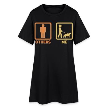 Figurine Berger Allemand - Robe T-shirt Femme - noir - Devant
