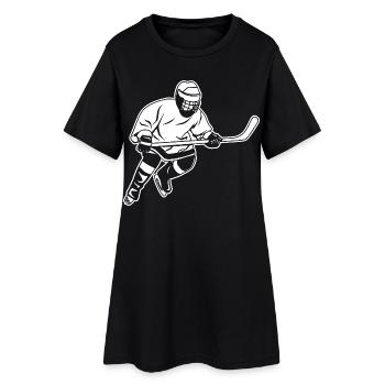 hockey player - Women’s T-Shirt Dress - black - Front
