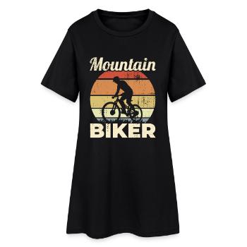 Vintage Mountain Bikers - Women’s T-Shirt Dress - black - Front