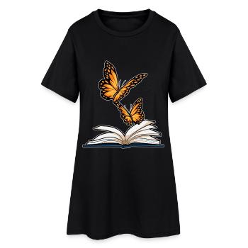 Butterfly Book - Women’s T-Shirt Dress - black - Front