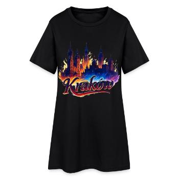 Cracovie, Cracovie, Pologne, Cadeau - Robe T-shirt Femme - noir - Devant